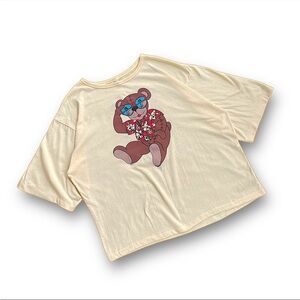 Light Yellow Double Sided Shirt with Bear Print